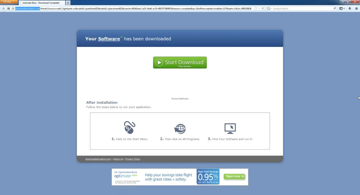 [Image: DownloadActivation.com popup virus]