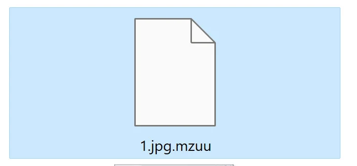 Image: File encrypted by the MZUU Ransomware