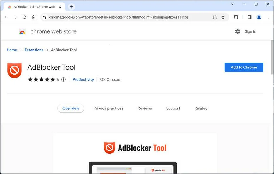 AdBlocker Tool ad
