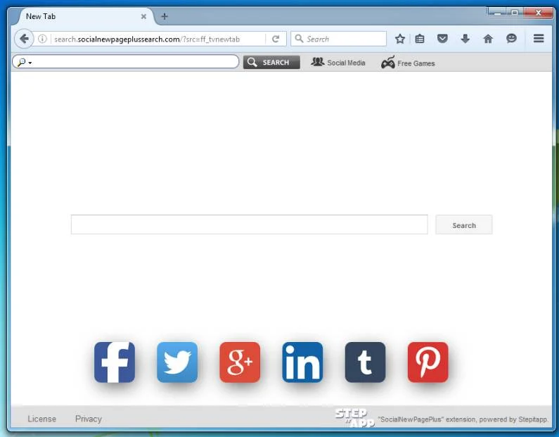 Search.socialnewpageplussearch.com virus