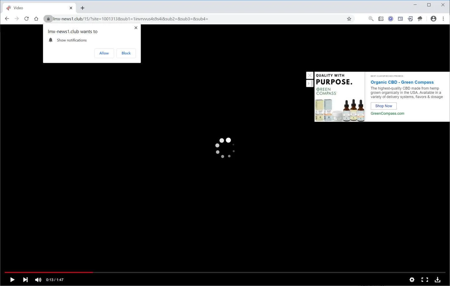 Remove Lmx-news1.club pop-up ads (Virus Removal Guide) 1 Image: Chrome browser is redirected to Lmx-news1.club