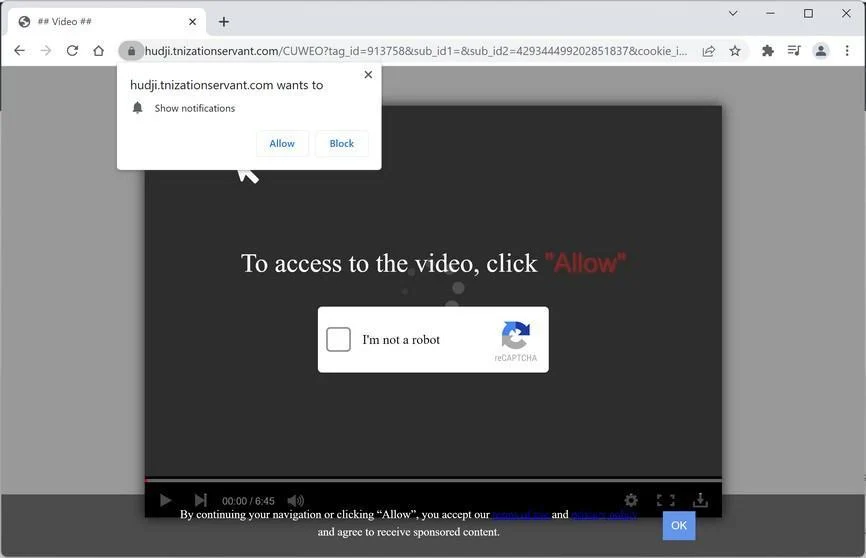 How to Remove Tnizationservant.com Pop-up Ads (Virus Removal Guide) 1 Image: Chrome browser is redirected to Tnizationservant.com