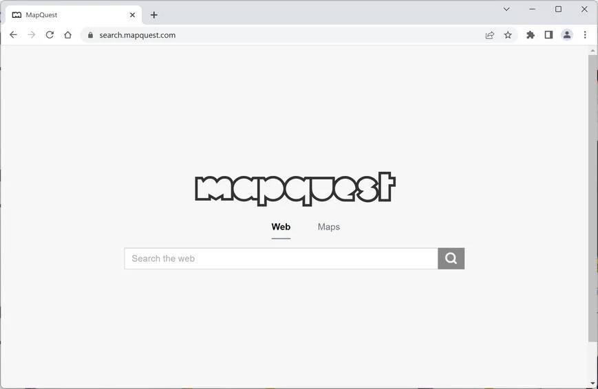 Image: Search.mapquest.com browser redirect