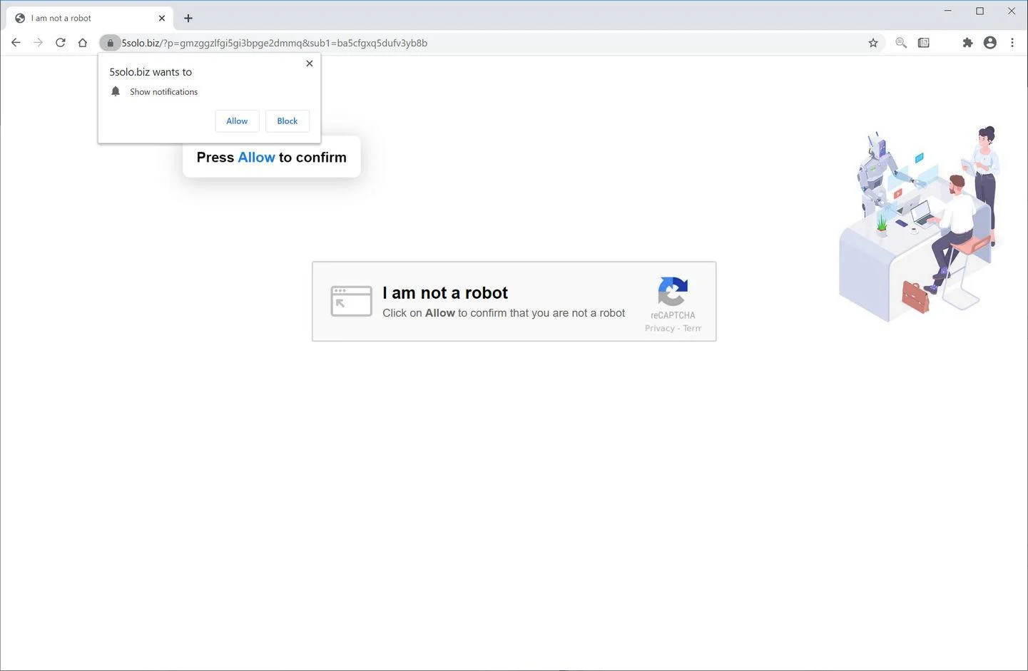 Remove 5solo.biz pop-up ads (Virus Removal Guide) 1 Image: Chrome browser is redirected to 5solo.biz