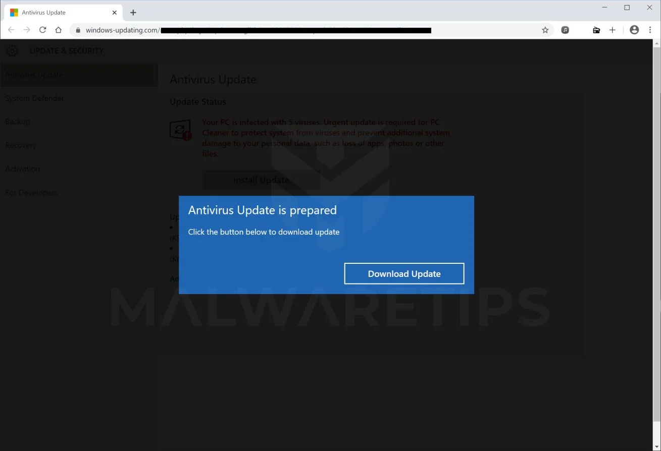 Remove Windows-updating.com pop-up ads (Virus Removal Guide) 1 Image: Windows-updating.com fake error messages