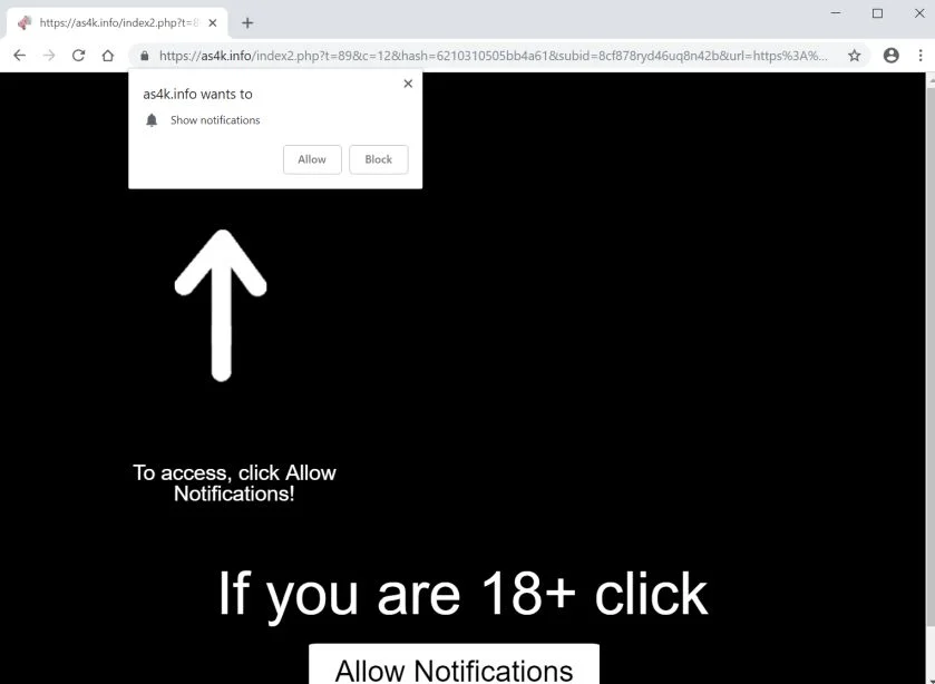 as4k.info redirect virus