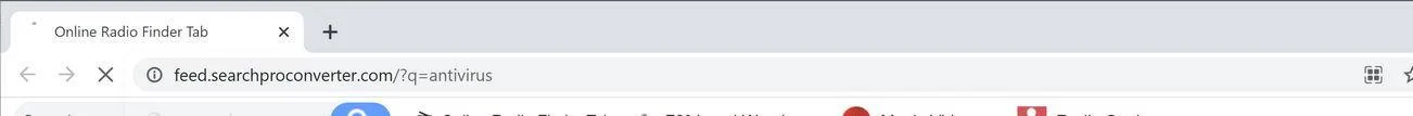 Image: Chrome browser is redirected to SearchProConverter Search