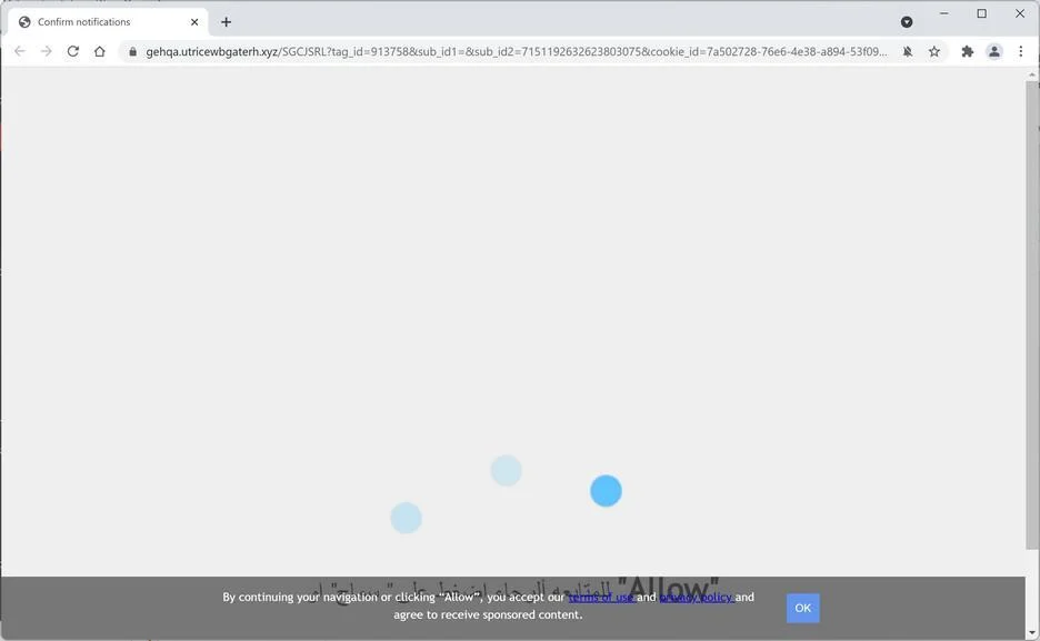 Remove Utricewbgaterh.xyz pop-up ads (Virus Removal Guide) 1 Image: Chrome browser is redirected to Utricewbgaterh.xyz