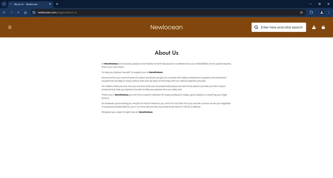 Newlocean.com scam