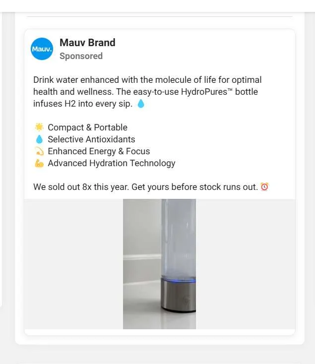 HydroPures Hydrogen Water Bottle - Scam or Legit? Read This 2 HydroPures scam facebook