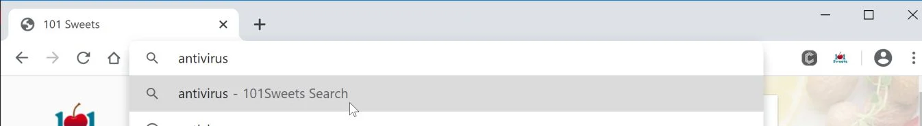 Remove 101Sweets Search redirect (Virus Removal Guide) 1 Image: Chrome browser is redirected to 101Sweets Search