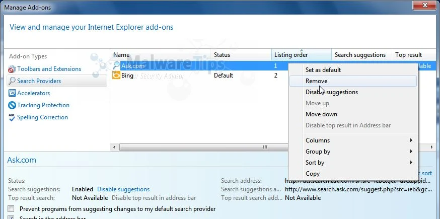 [Image: Movies Toolbar Internet Explorer search removal]