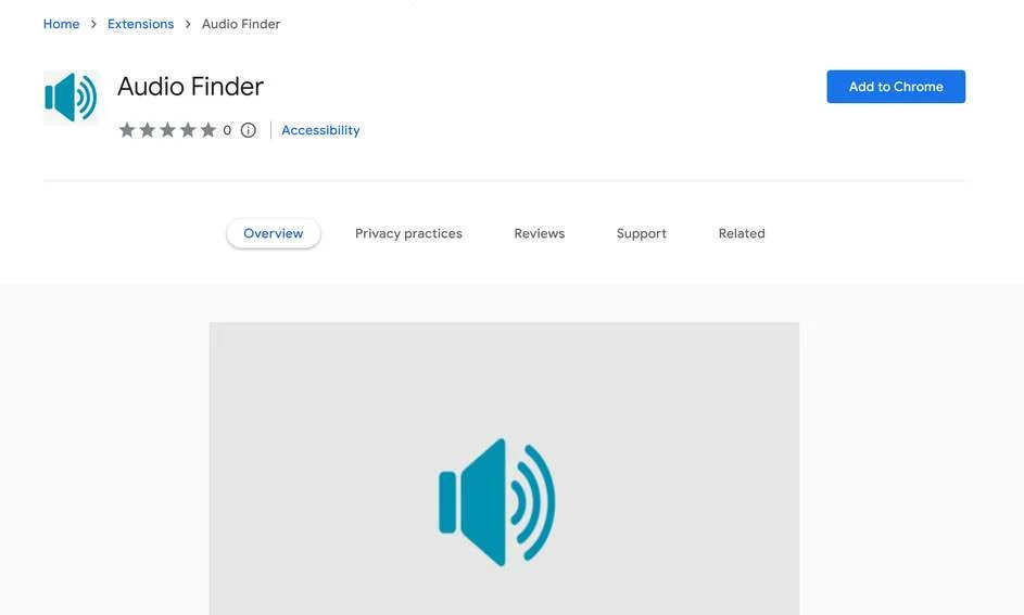 Image: Audio Finder Chrome Extension