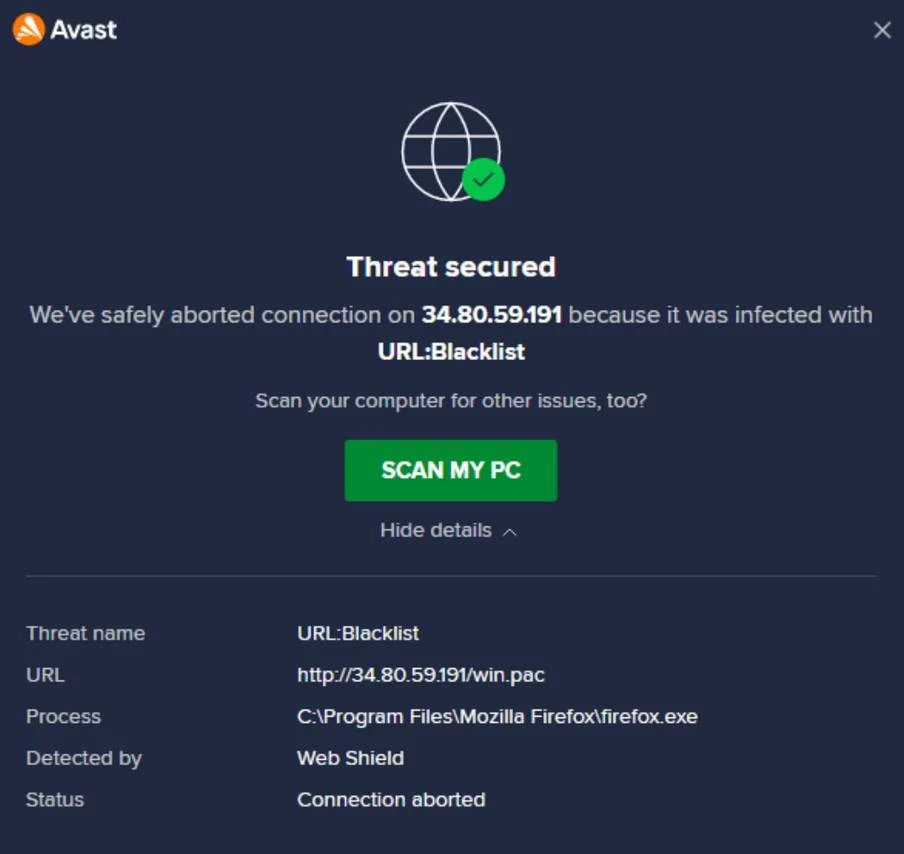 34.80.59.191 Malware