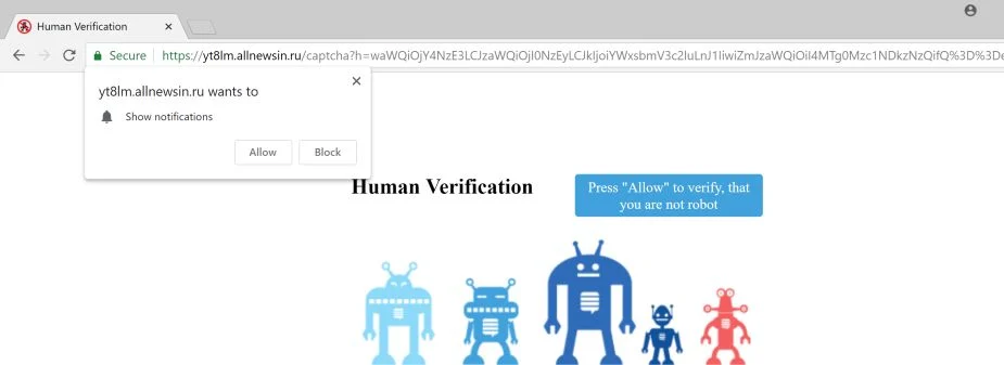 Human Verification Pop-up Scam