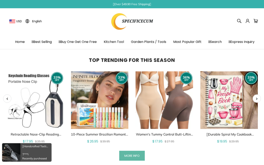 Specificecum.com scam