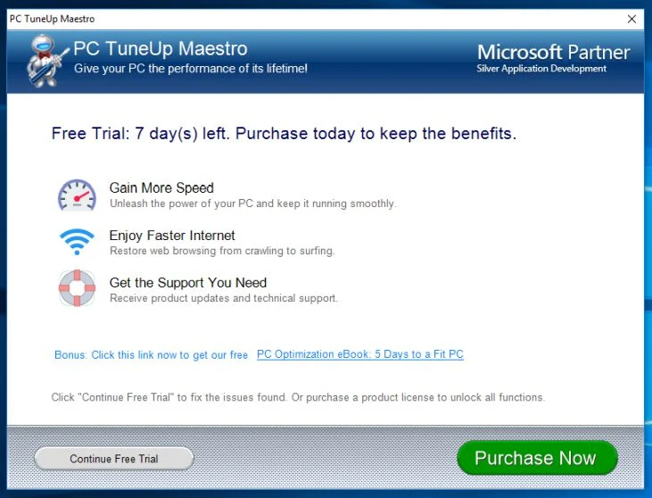 PC TuneUp Maestro malware