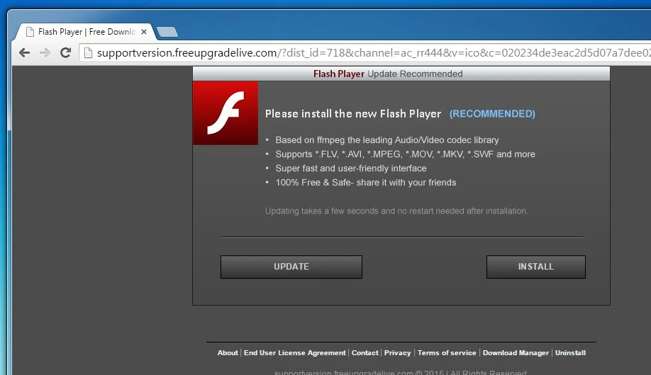Supportversion.freeupgradelive.com virus