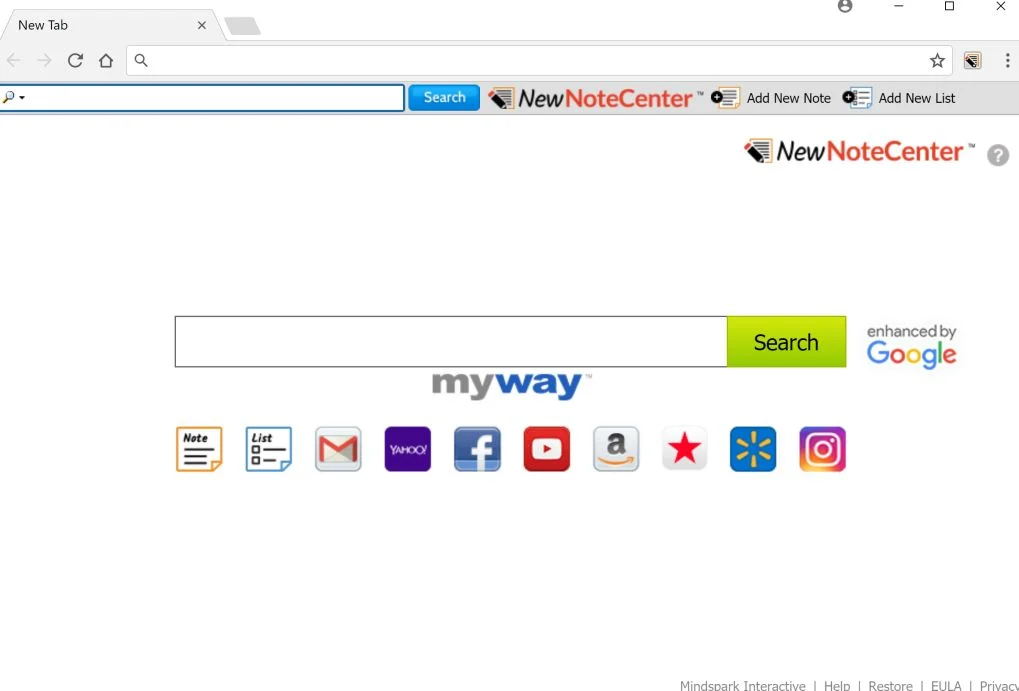 NewNoteCenter toolbar by Myway
