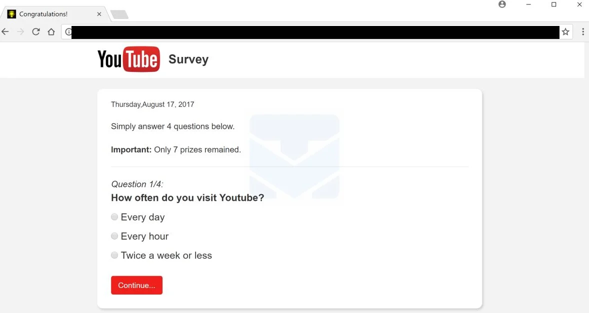 Youtube Survey Scam