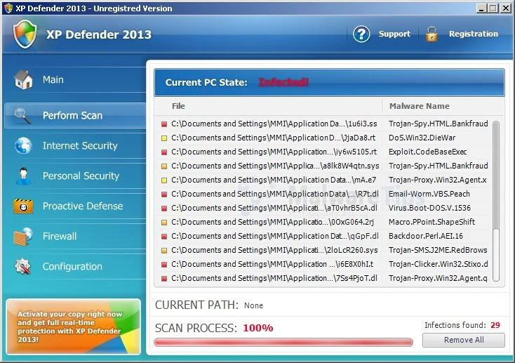 [Image: XP Defender Plus 2013 virus]