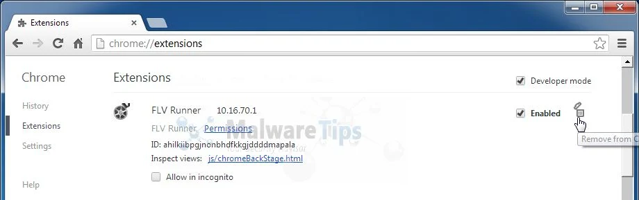 [Image: FLV Runner Toolbar Chrome extension]