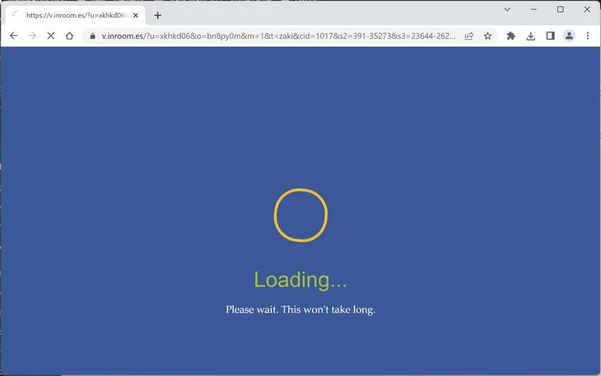 Image: Chrome browser is redirected to V.inroom.es