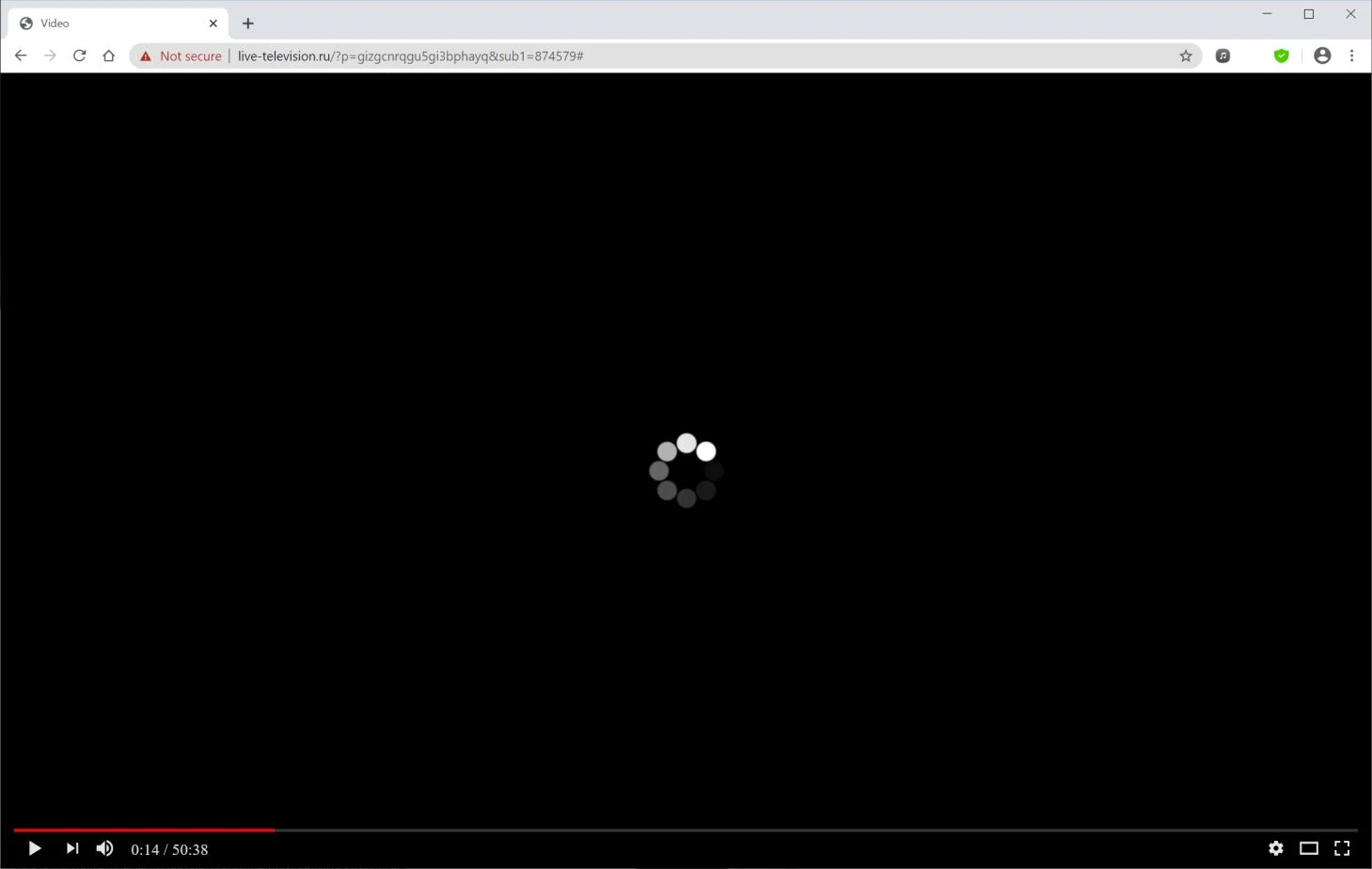 Image: Chrome browser is redirected to Live-television.ru