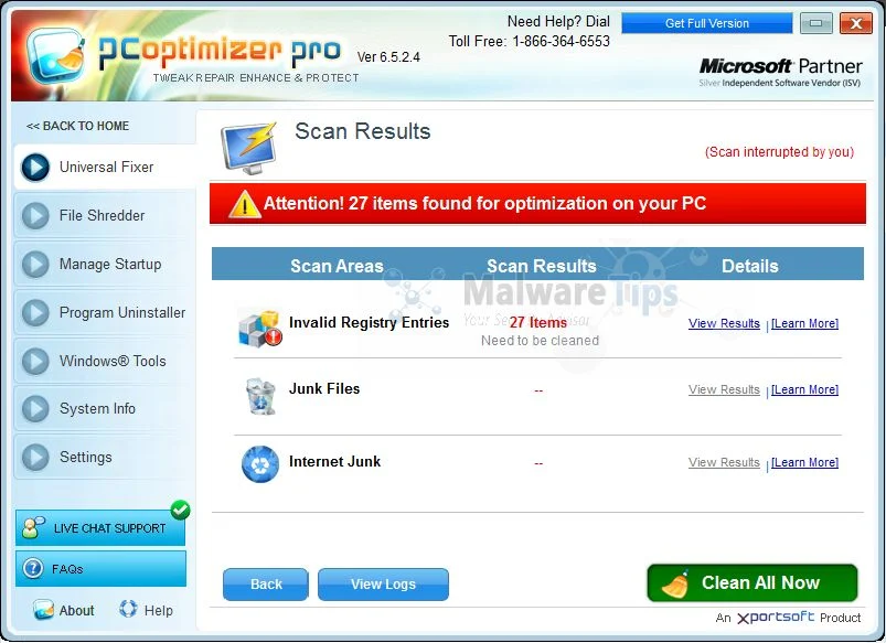 [Image: PC Optimizer Pro virus]