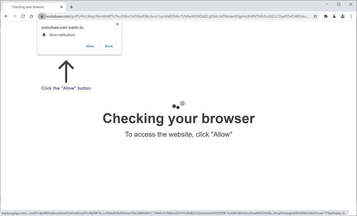 Remove Sostubsee.com pop-up ads (Virus Removal Guide) 1 Image: Chrome browser is redirected to Sostubsee.com