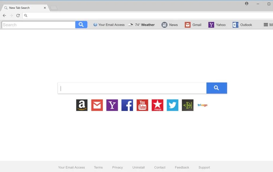 Your Email Access New Tab Search redirect