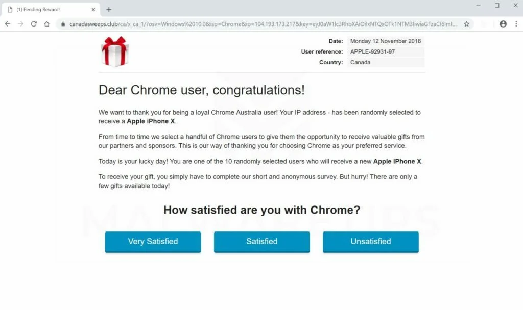 Remove "Comcast Cable Communications Congratulations" Pop-up Scam 1 Comcast Cable Communications Congratulations Scam Virus