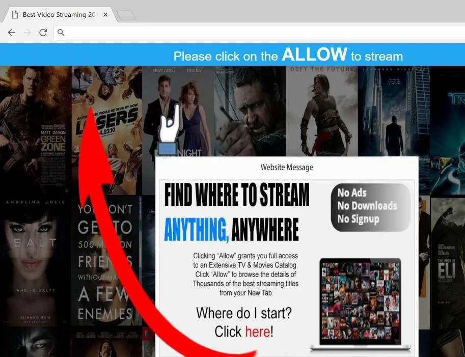 Concreasun.info pop-up ads redirect