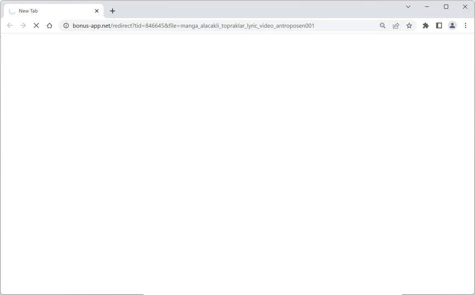 Image: Chrome browser is redirected to Bonus-app.net