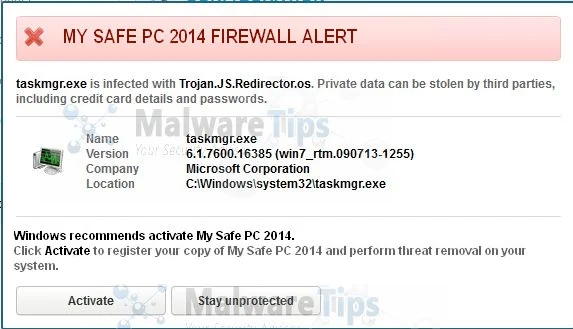 [Image: My Safe PC 2014 Firewall Alert]
