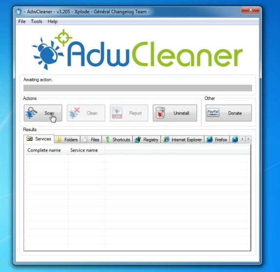 Click on Scan button to find Win32/Emotet.AB virus