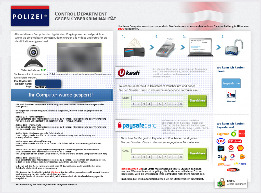 Polizei Control Department Gegen Cyberkriminalität virus Polizei Control Department Gegen Cyberkriminalität Ransomware