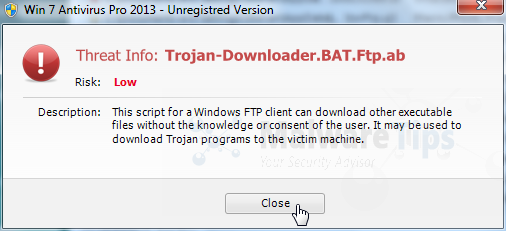 Win 7 Antivirus Pro 2013 Alert Win 7 Antivirus Pro 2013 Warning