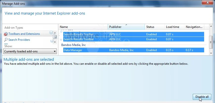[Image: Search-ResultsToolbar Internet Explorer add-ons]