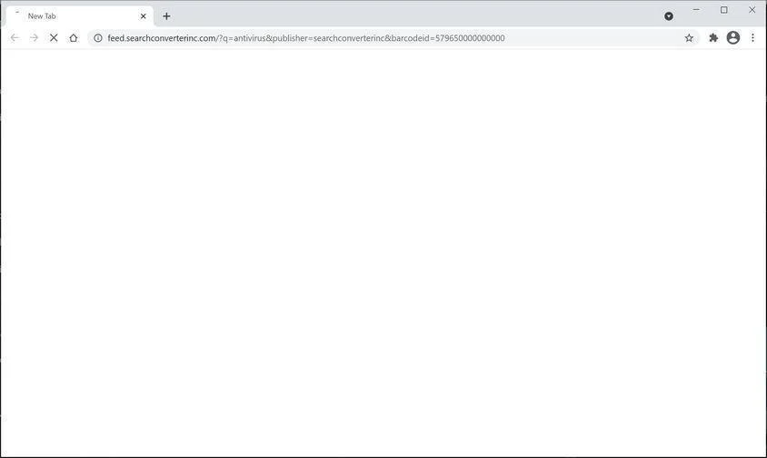 Image: Chrome browser is redirected to SearchConverterInc Search