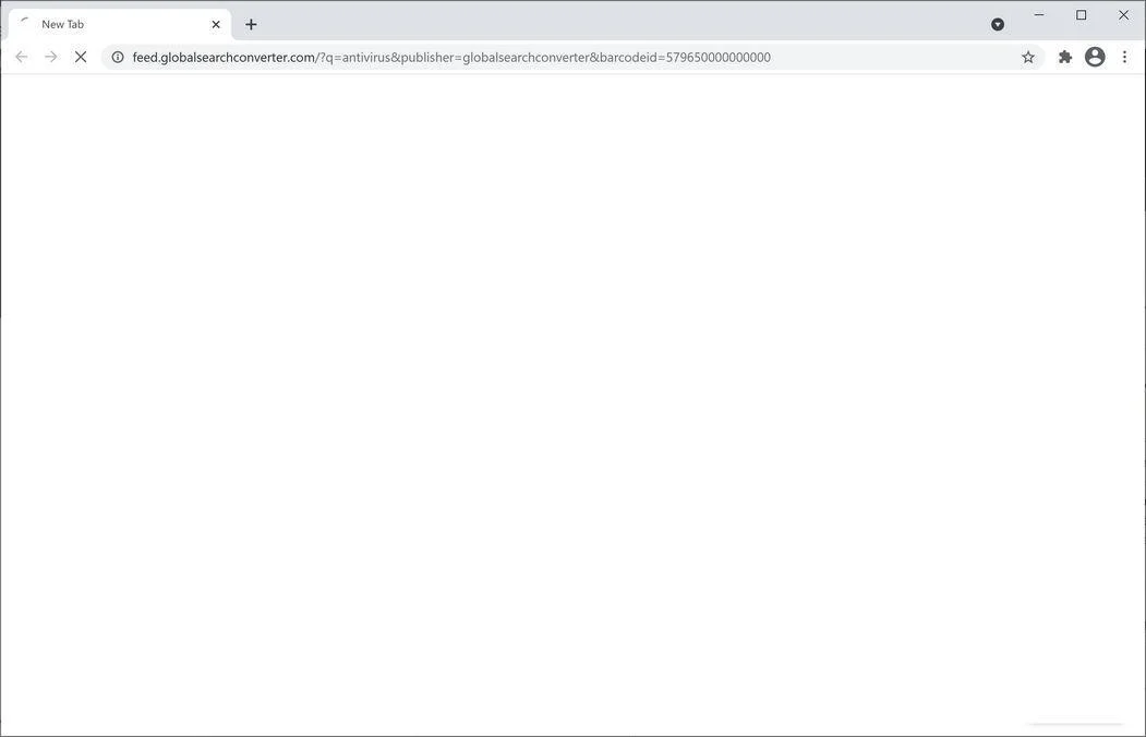 Image: Chrome browser is redirected to GlobalSearchConverter Search