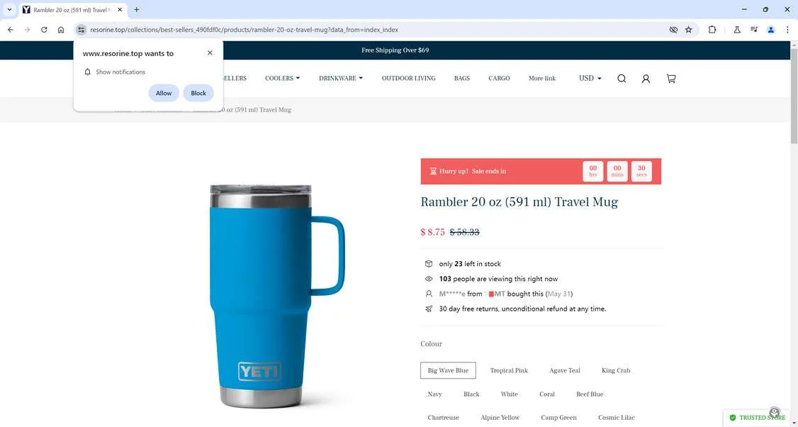 Resorine.top scam