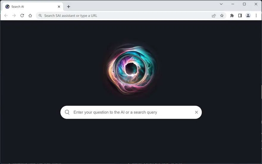 Image: SAI Assistant Chrome new tab page
