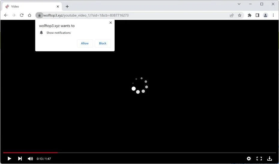 How to Remove Wolftop3.xyz Pop-up Ads (Virus Removal Guide) 1 Image: Chrome browser is redirected to Wolftop3.xyz