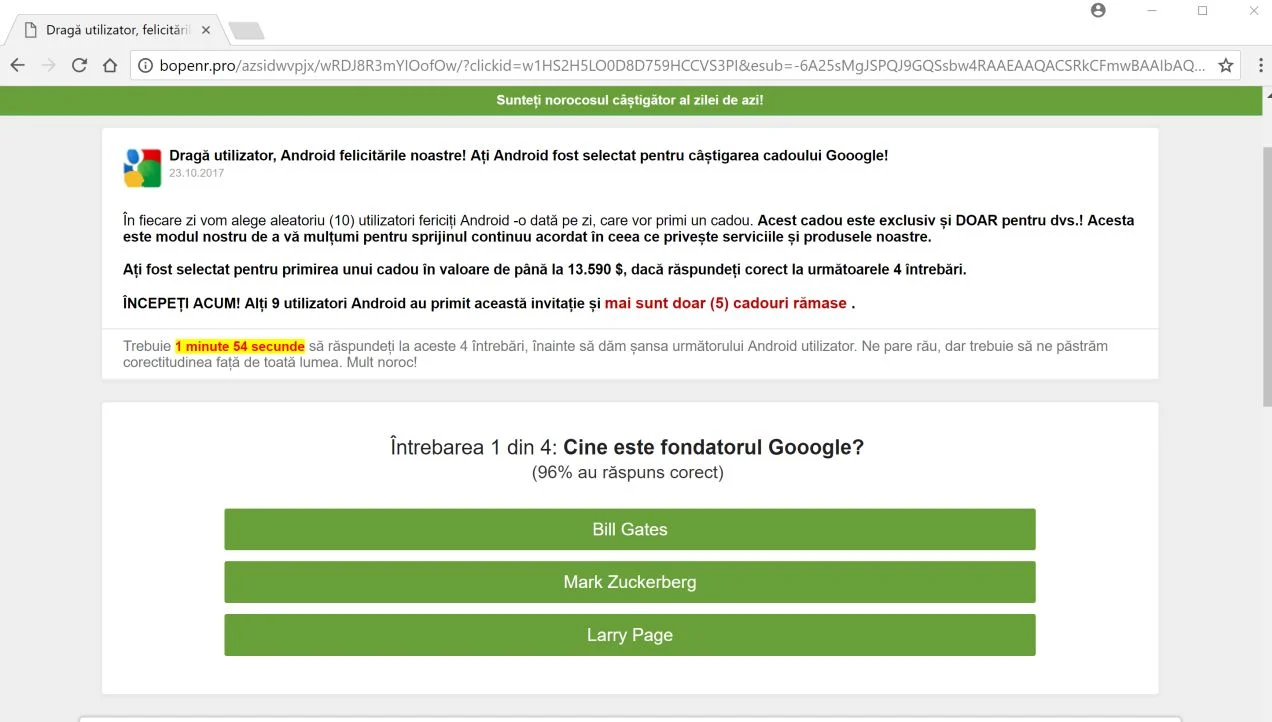 Bopenr.pro Pop-up Ads Virus