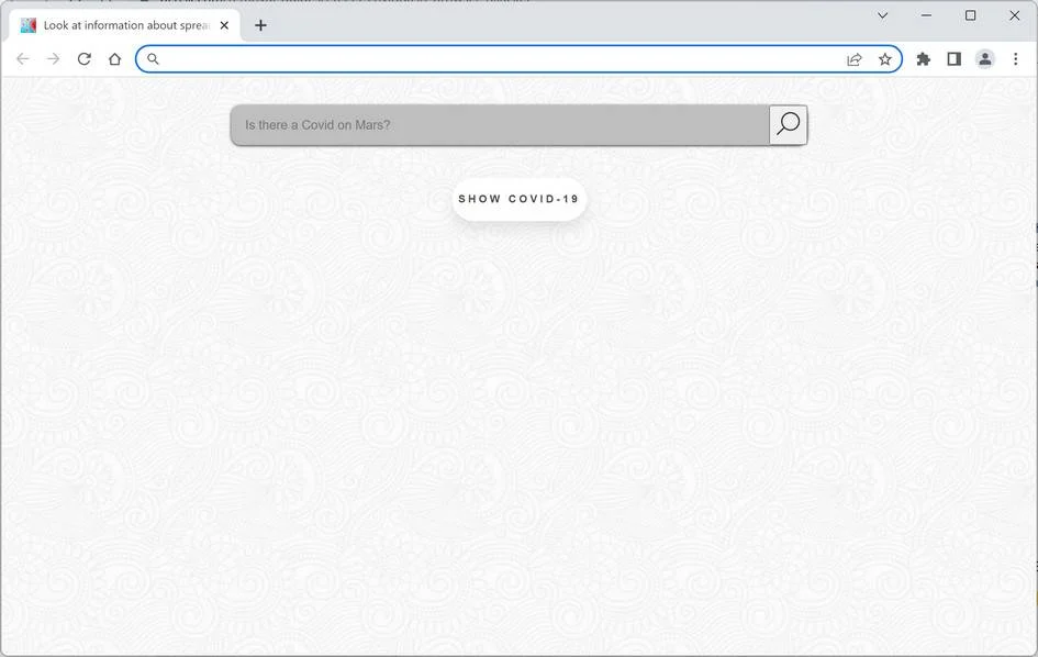Image: CovidDash Chrome new tab page