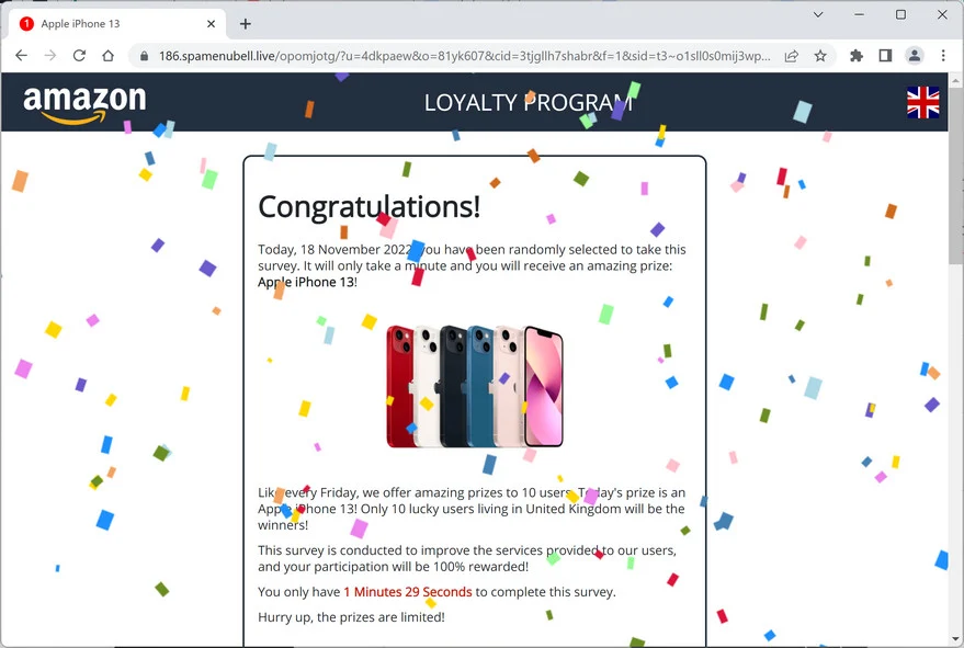 Image: Spamenubell.live Ads