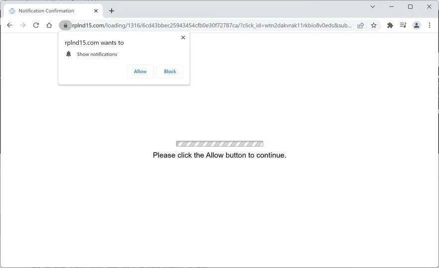 How to Remove Rplnd15.com Pop-up Ads (Virus Removal Guide) 1 Image: Chrome browser is redirected to Rplnd15.com