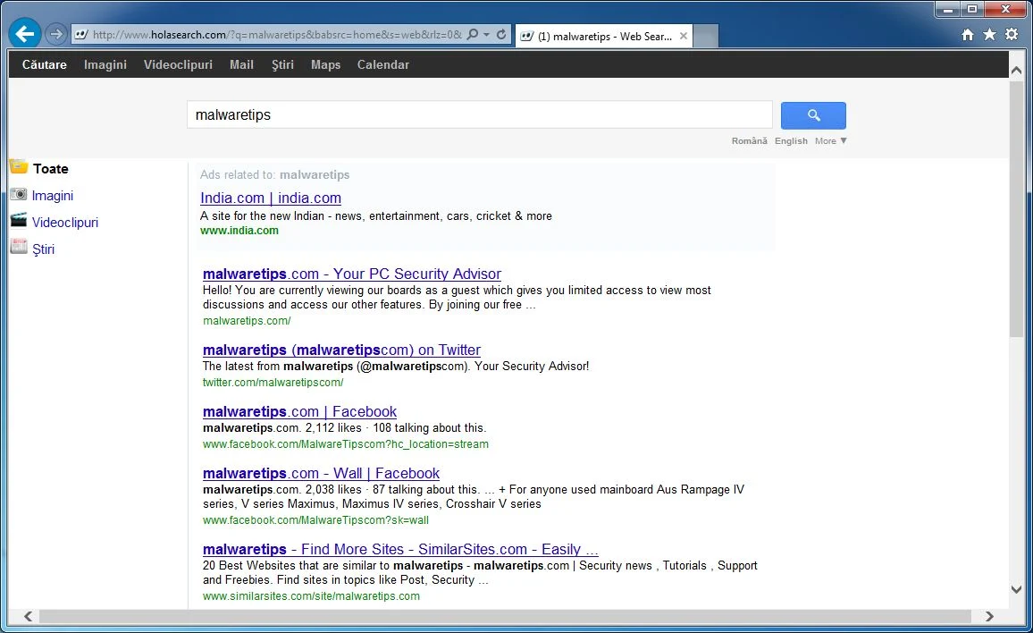 [Image: HolaSearch.com redirect]
