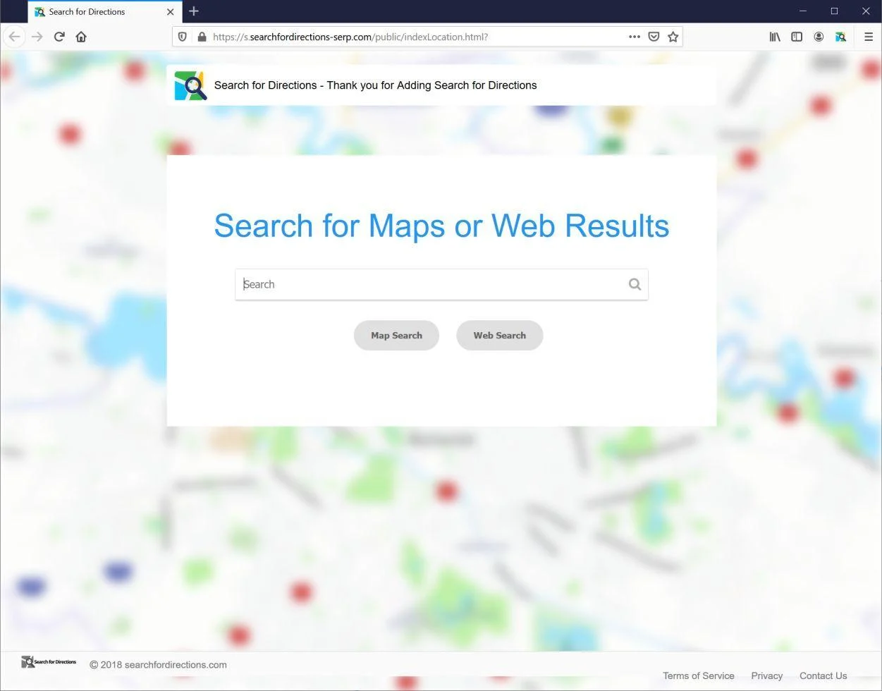 Remove Search For Directions browser hijacker (Virus Removal Guide) 1 Image: Chrome browser is redirected to Search For Directions